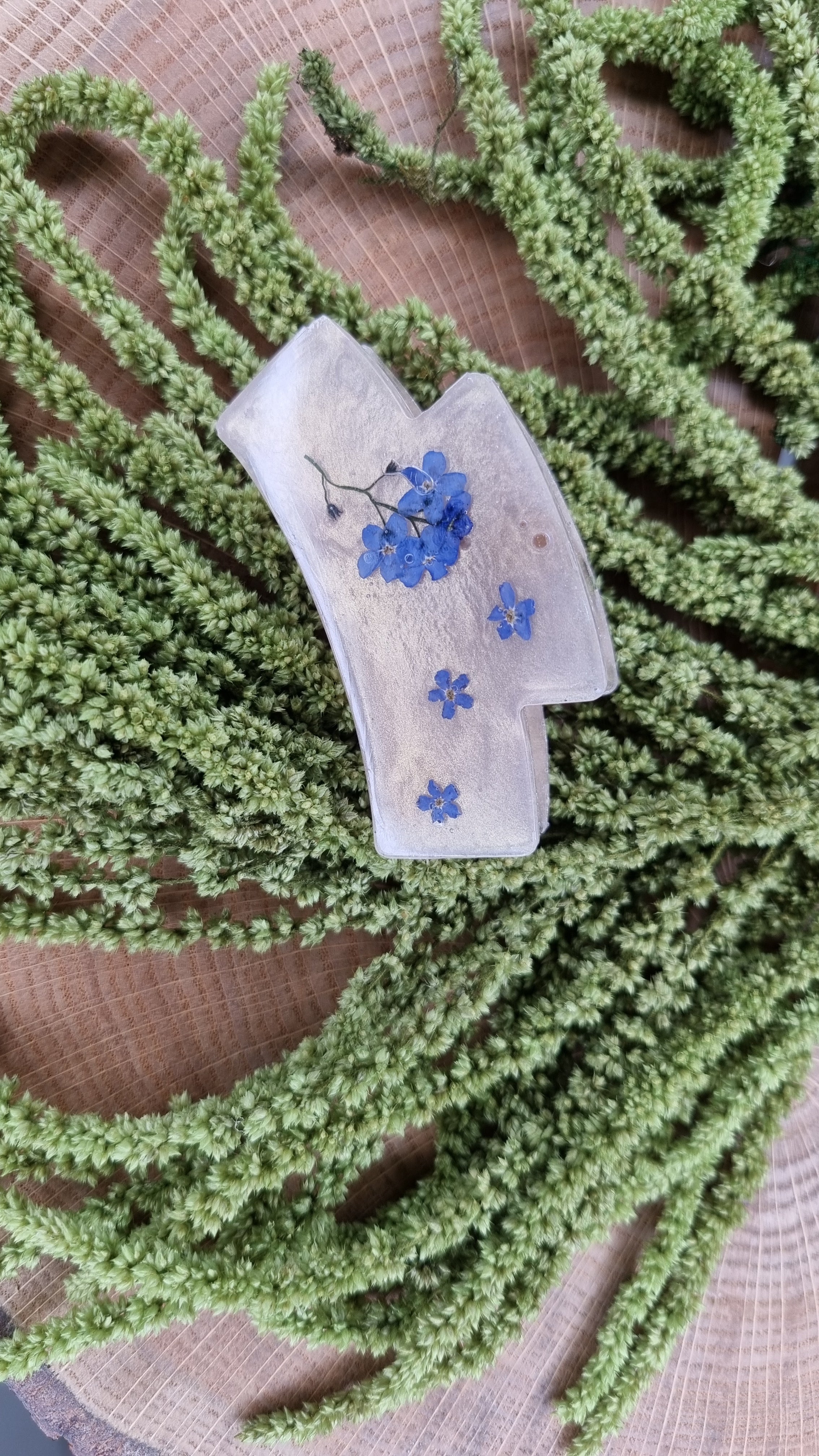 Haarspange Goldglanz mit Blumen